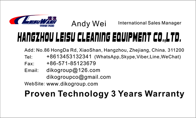 Leisuwash business card