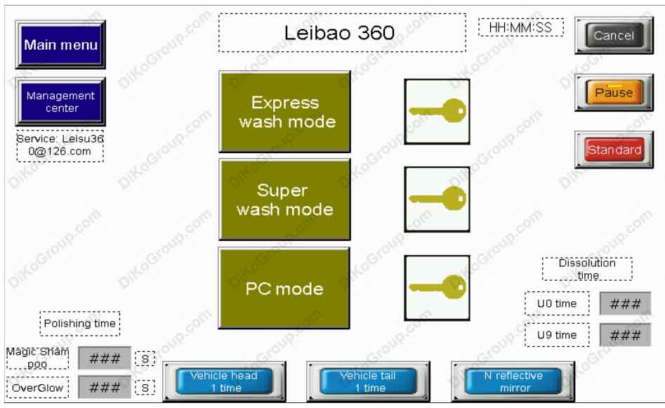 Leisuwash Operation Panel 005