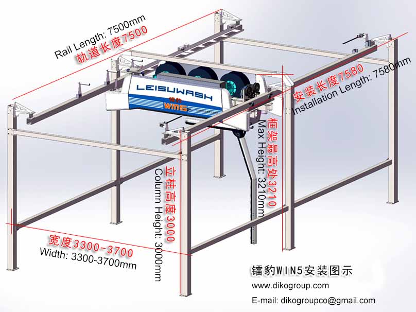 Leisuwash WIN5 installation drawing